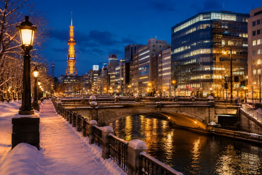 business district in sapporo japan